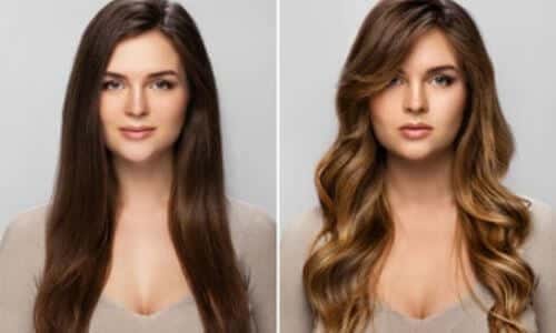 Ragazza che ha cambiato colore di capelli e le schiariture le rendono il volto più luminoso