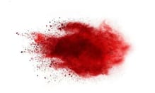 Ombretto rosso sparso su una struttura bianca